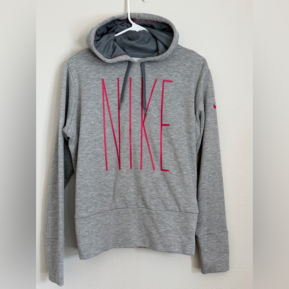 NWOT Nike Dri-FIT Gray and Pink Hoodie